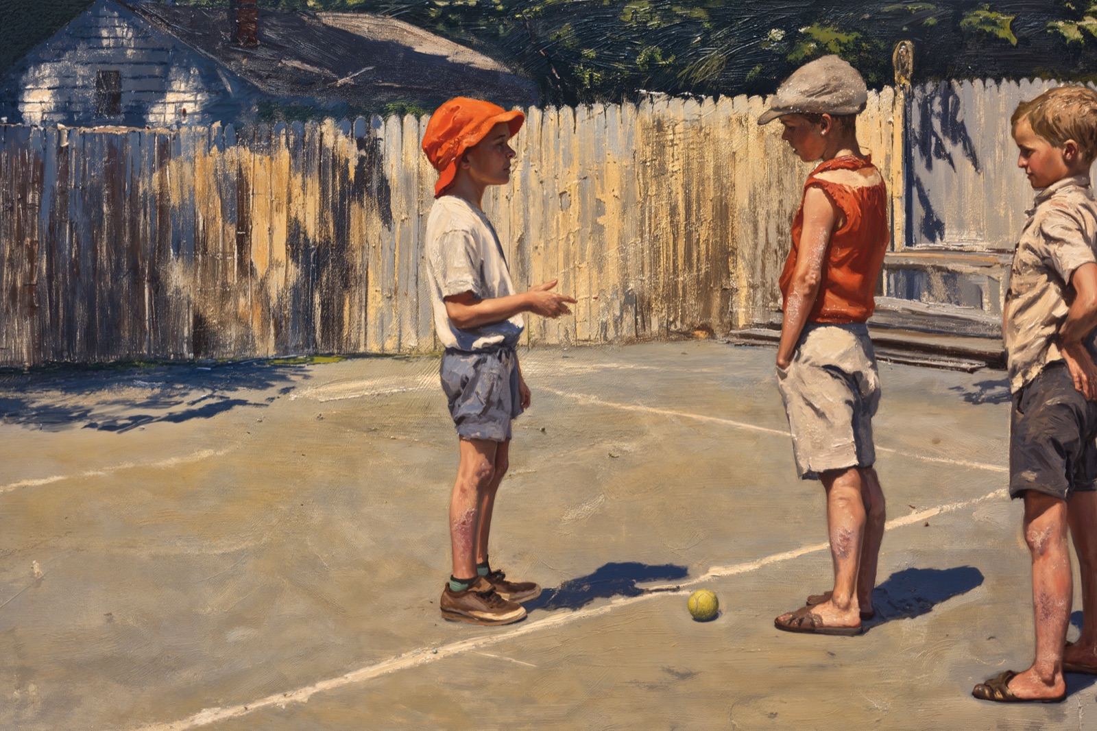 Children Playing After Rain 1