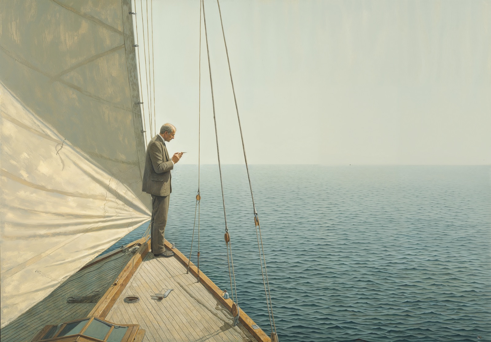 Man on His Sailboat 1